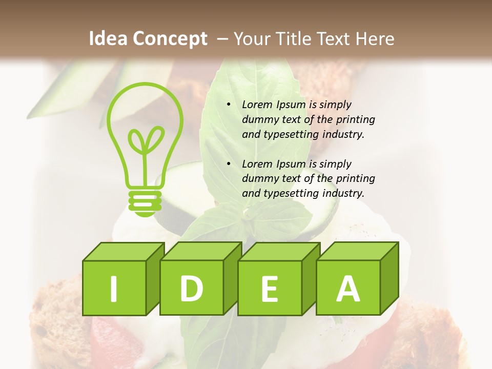 Italian Cuisine Milk Cheese PowerPoint Template