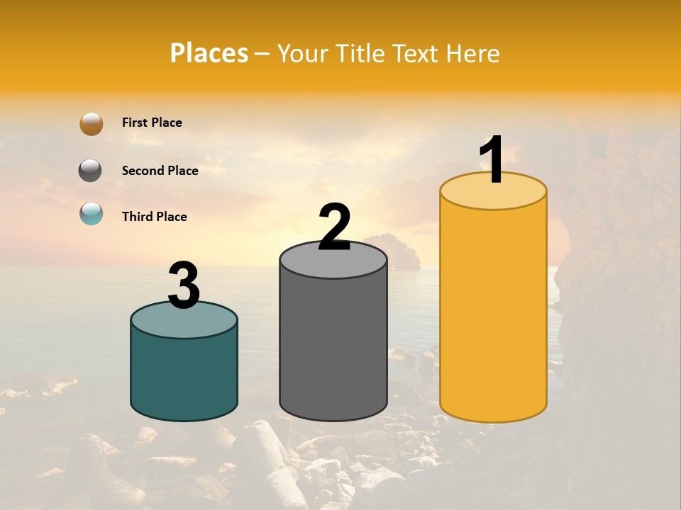 White Peace Sand PowerPoint Template