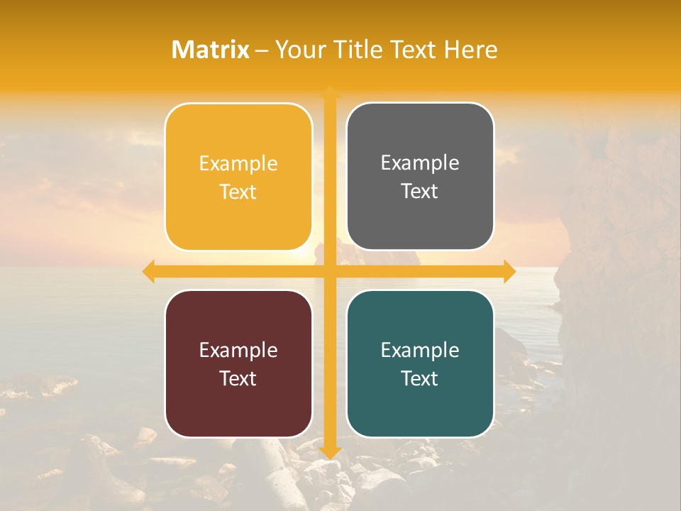 White Peace Sand PowerPoint Template