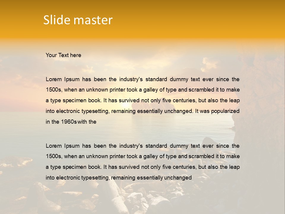 White Peace Sand PowerPoint Template
