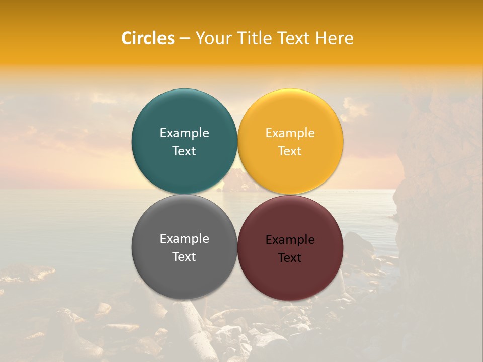 White Peace Sand PowerPoint Template