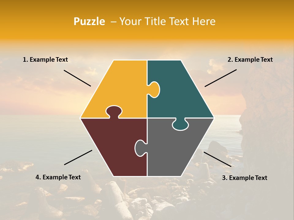White Peace Sand PowerPoint Template