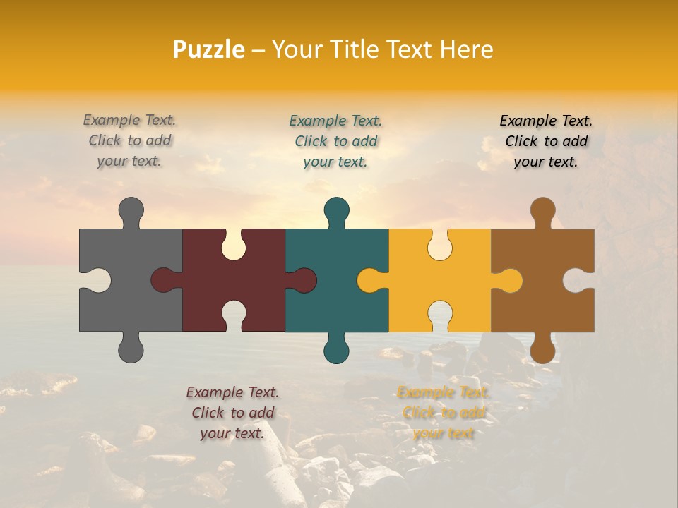 White Peace Sand PowerPoint Template