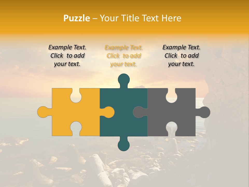 White Peace Sand PowerPoint Template