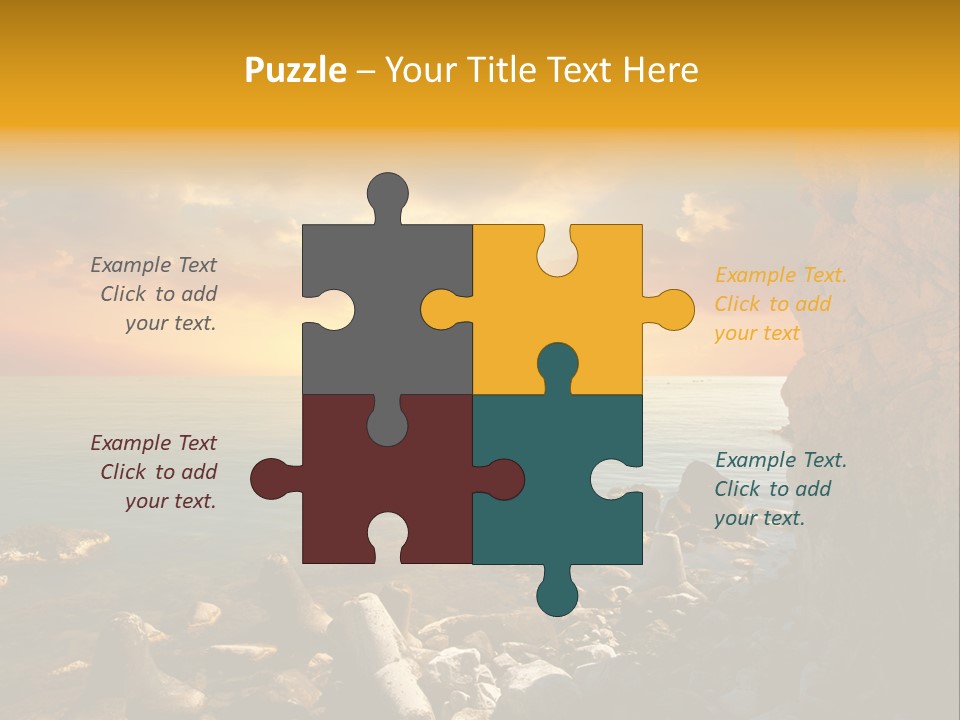 White Peace Sand PowerPoint Template