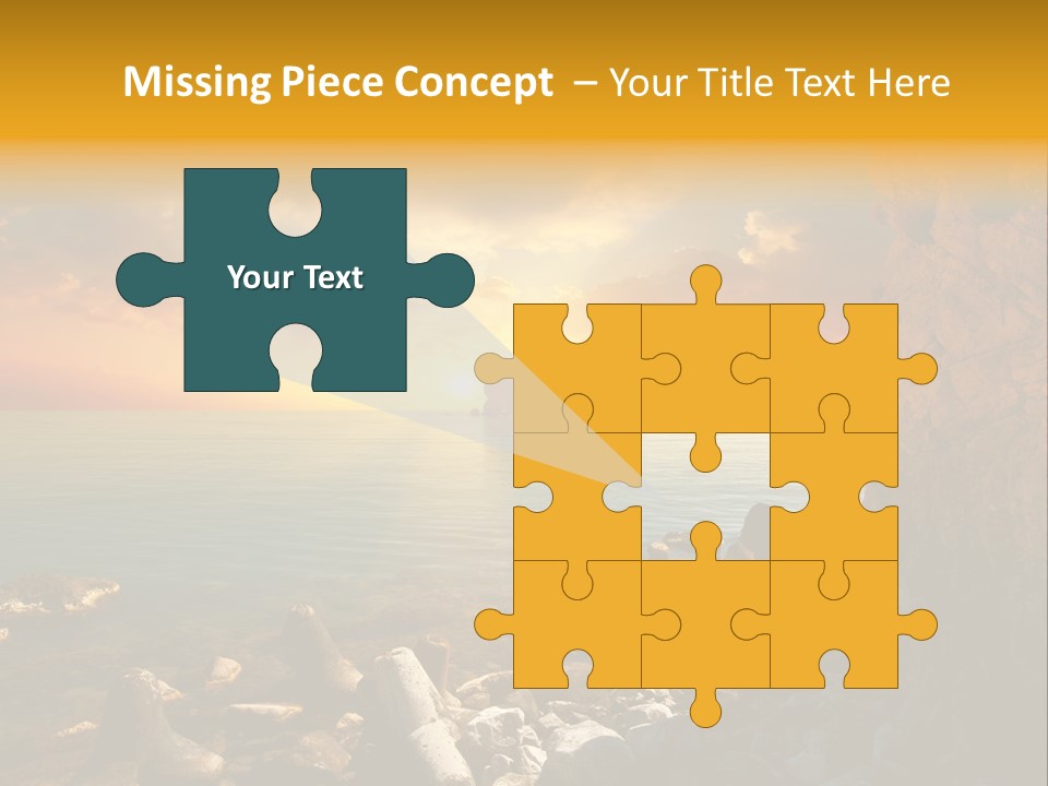 White Peace Sand PowerPoint Template