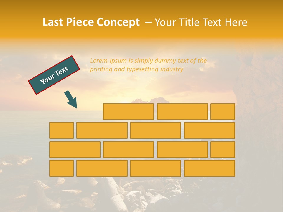 White Peace Sand PowerPoint Template