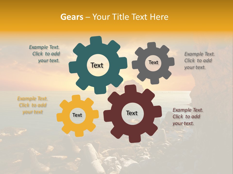 White Peace Sand PowerPoint Template