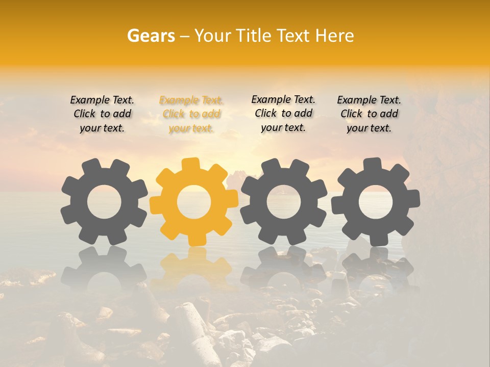 White Peace Sand PowerPoint Template