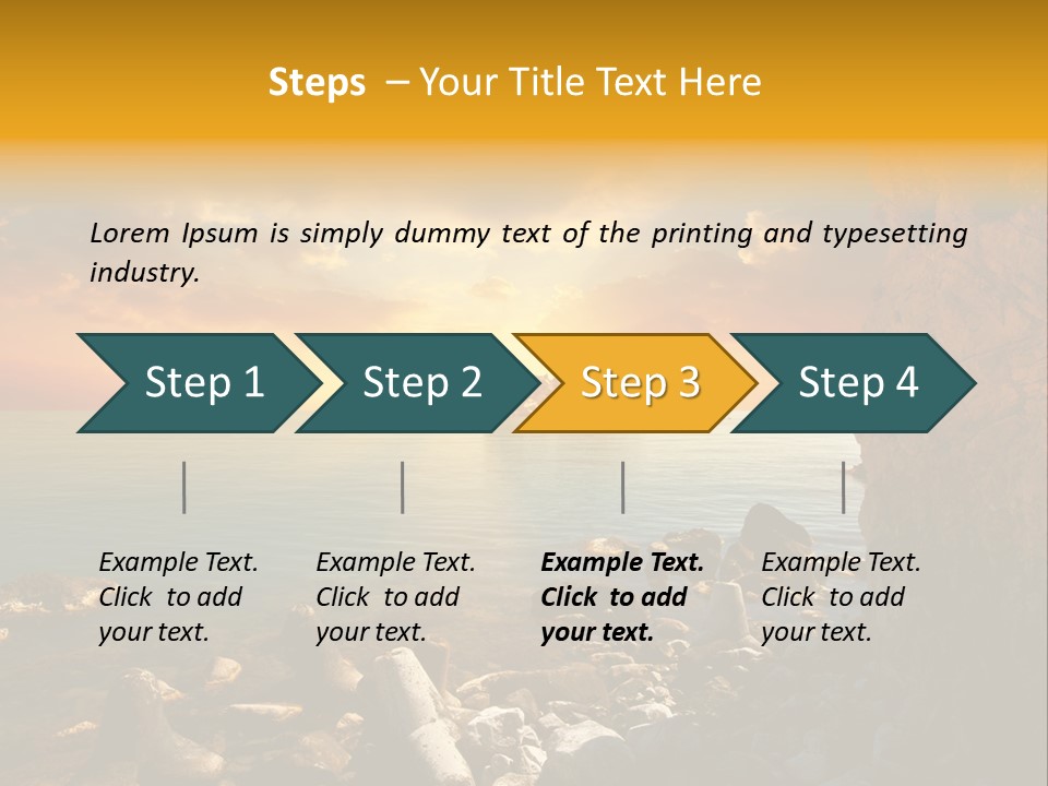 White Peace Sand PowerPoint Template
