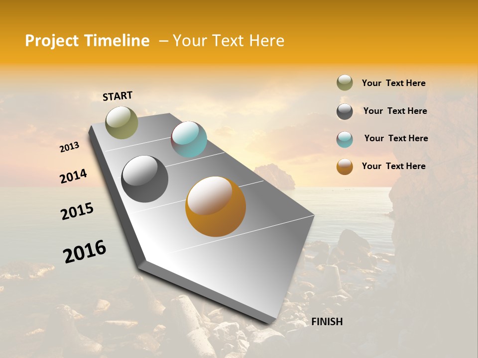 White Peace Sand PowerPoint Template