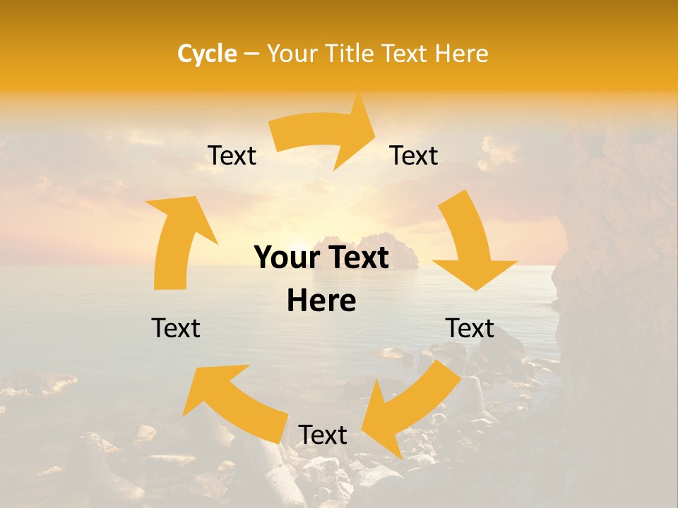White Peace Sand PowerPoint Template