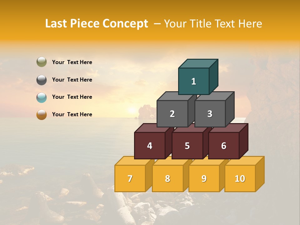 White Peace Sand PowerPoint Template