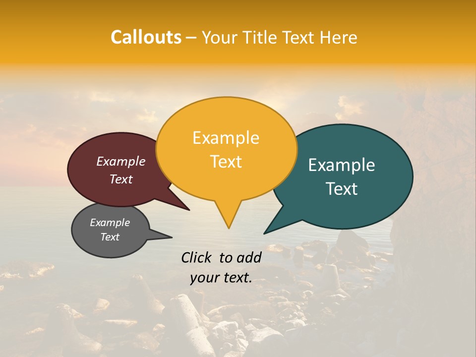 White Peace Sand PowerPoint Template