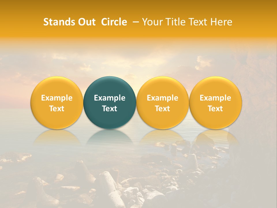 White Peace Sand PowerPoint Template