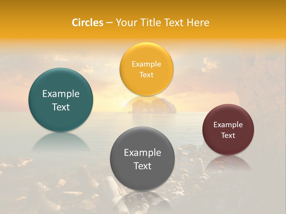 White Peace Sand PowerPoint Template