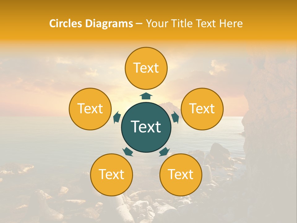 White Peace Sand PowerPoint Template