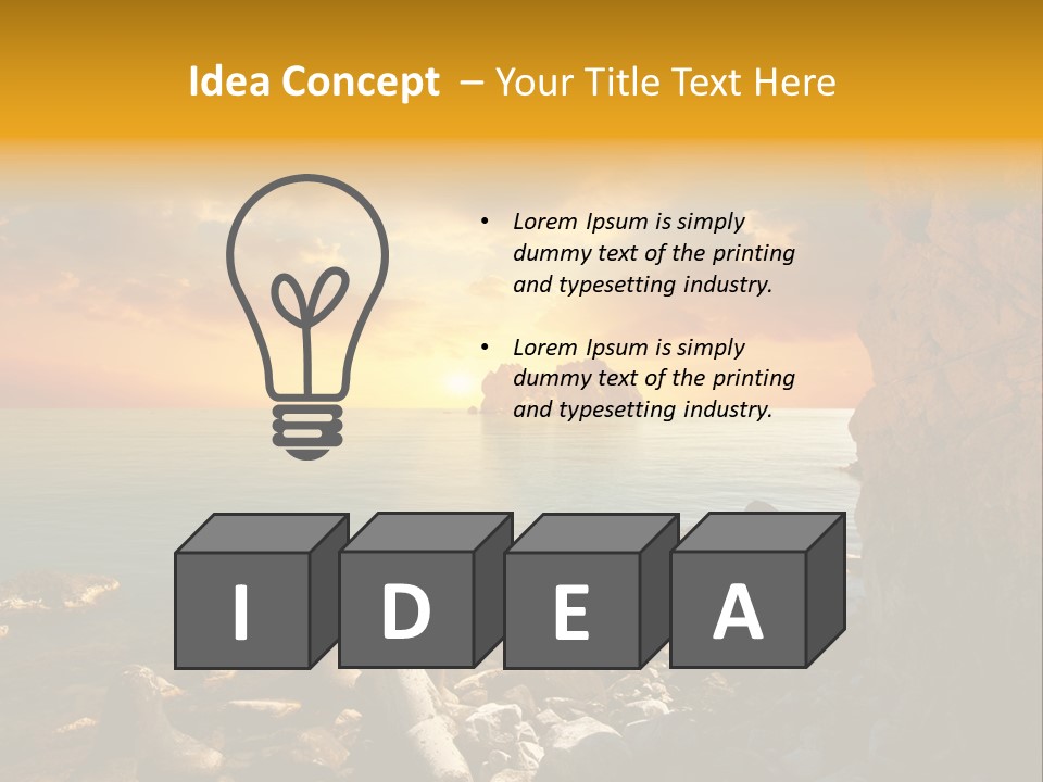 White Peace Sand PowerPoint Template