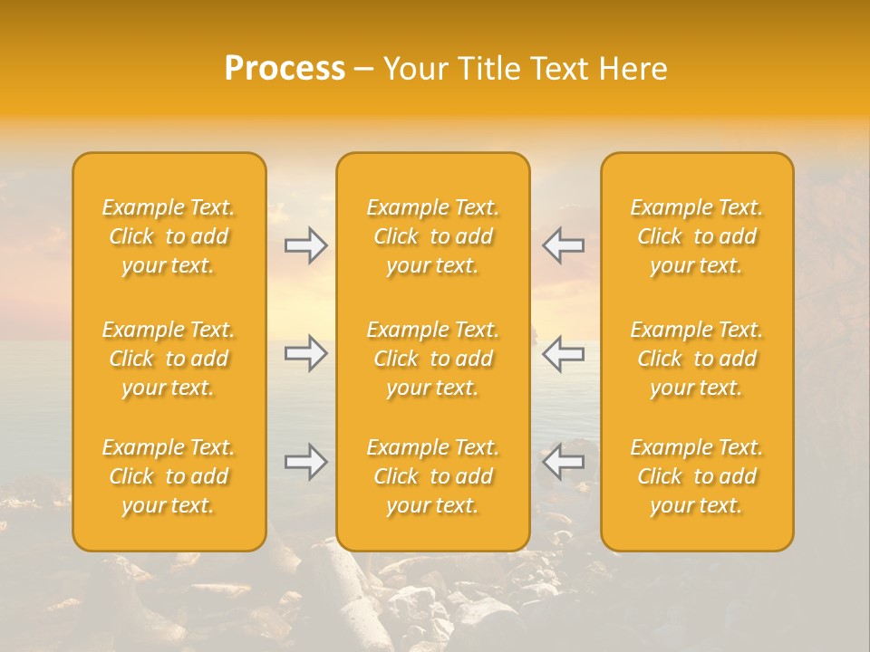 White Peace Sand PowerPoint Template