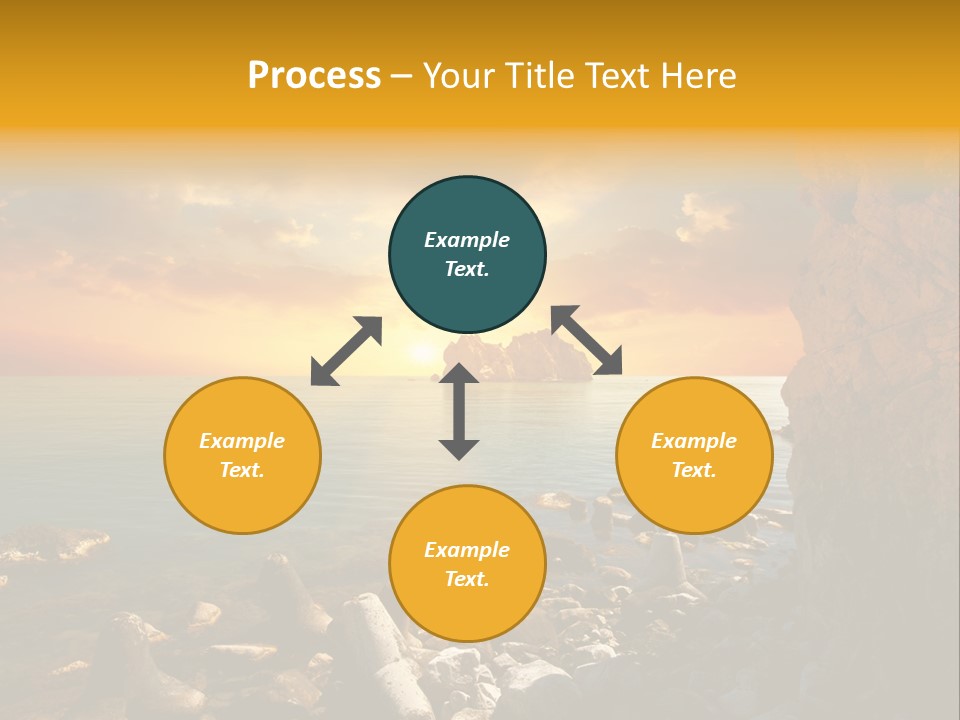 White Peace Sand PowerPoint Template