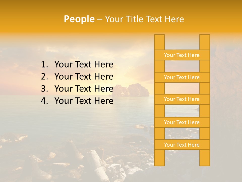 White Peace Sand PowerPoint Template