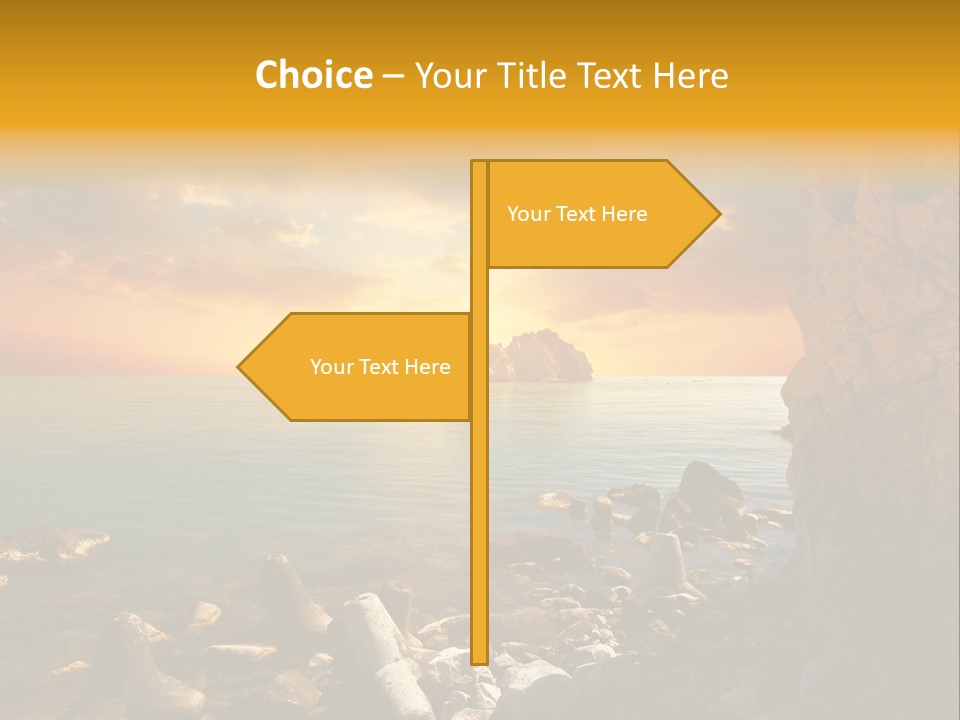 White Peace Sand PowerPoint Template