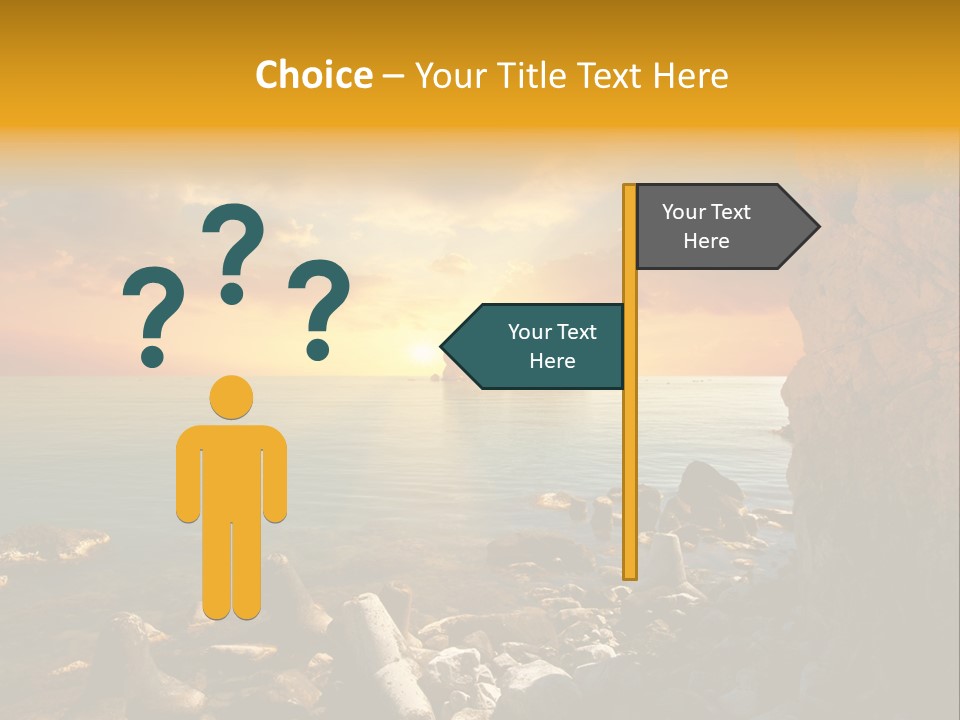 White Peace Sand PowerPoint Template