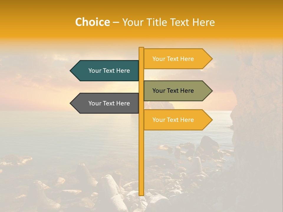White Peace Sand PowerPoint Template