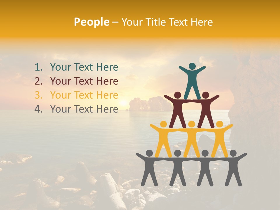 White Peace Sand PowerPoint Template