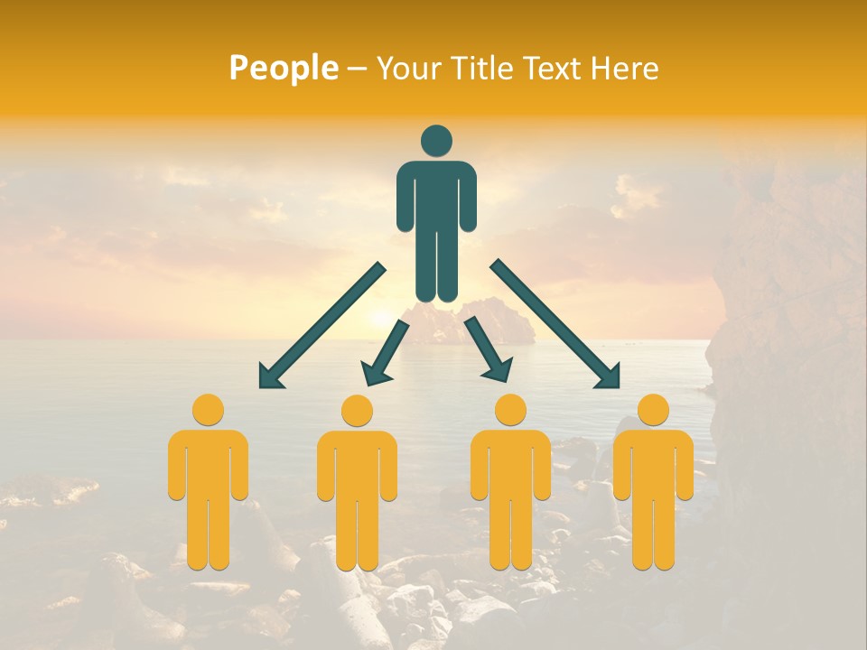 White Peace Sand PowerPoint Template