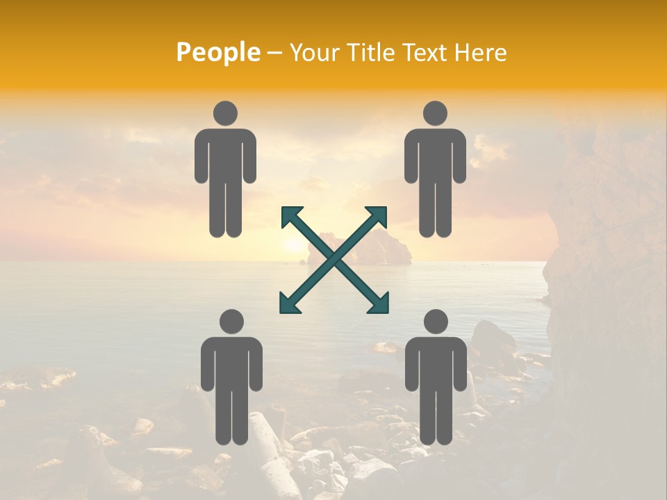 White Peace Sand PowerPoint Template