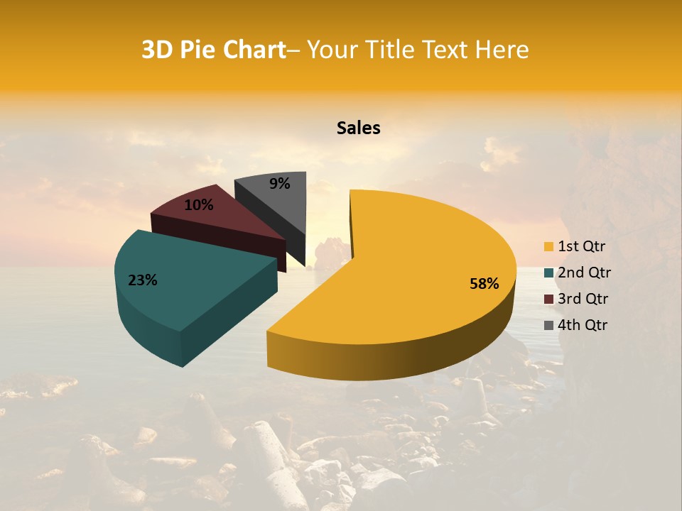 White Peace Sand PowerPoint Template