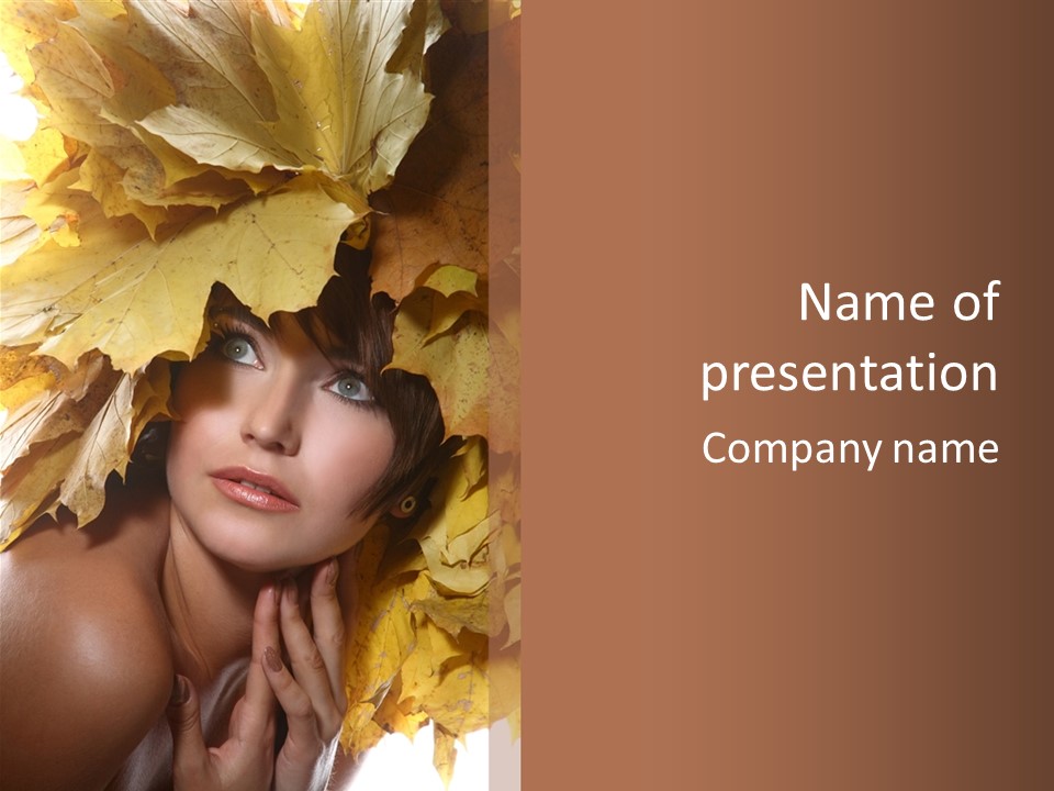 Long Female White PowerPoint Template