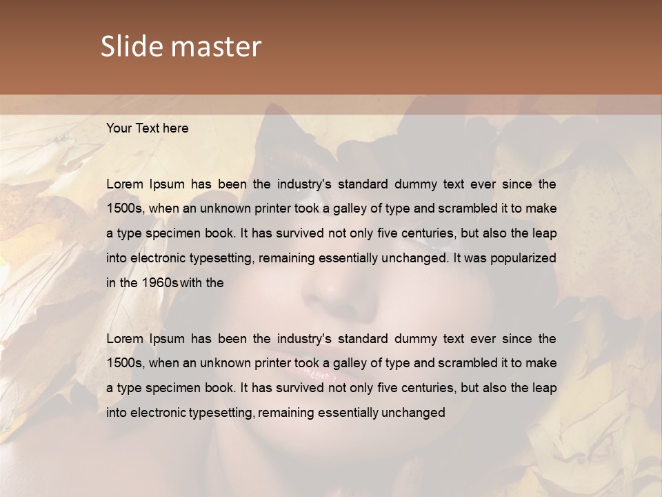 Long Female White PowerPoint Template