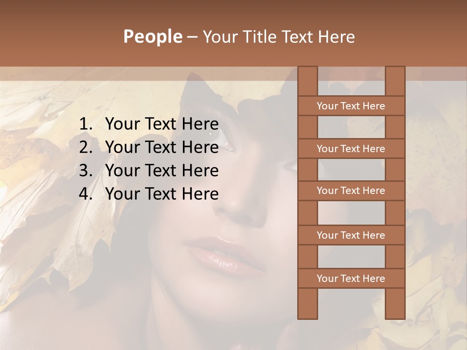 Long Female White PowerPoint Template