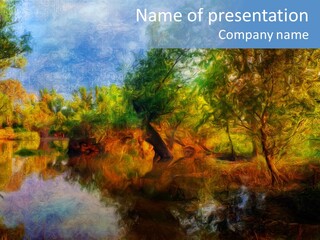 Original Swamp Leaves PowerPoint Template