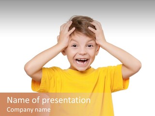 Young Pretty Person PowerPoint Template