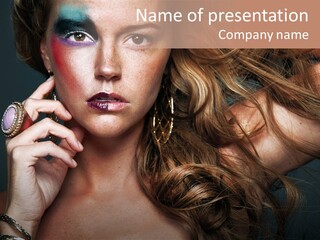 Sensuality Healthy Female PowerPoint Template