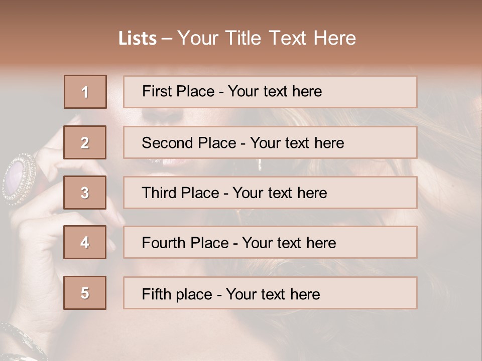 Sensuality Healthy Female PowerPoint Template