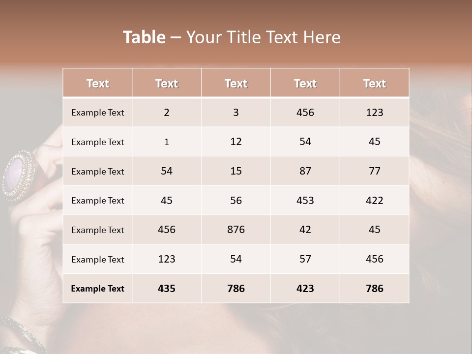 Sensuality Healthy Female PowerPoint Template