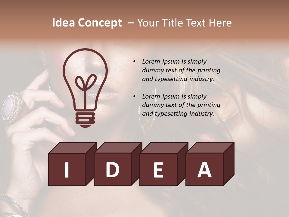 Sensuality Healthy Female PowerPoint Template