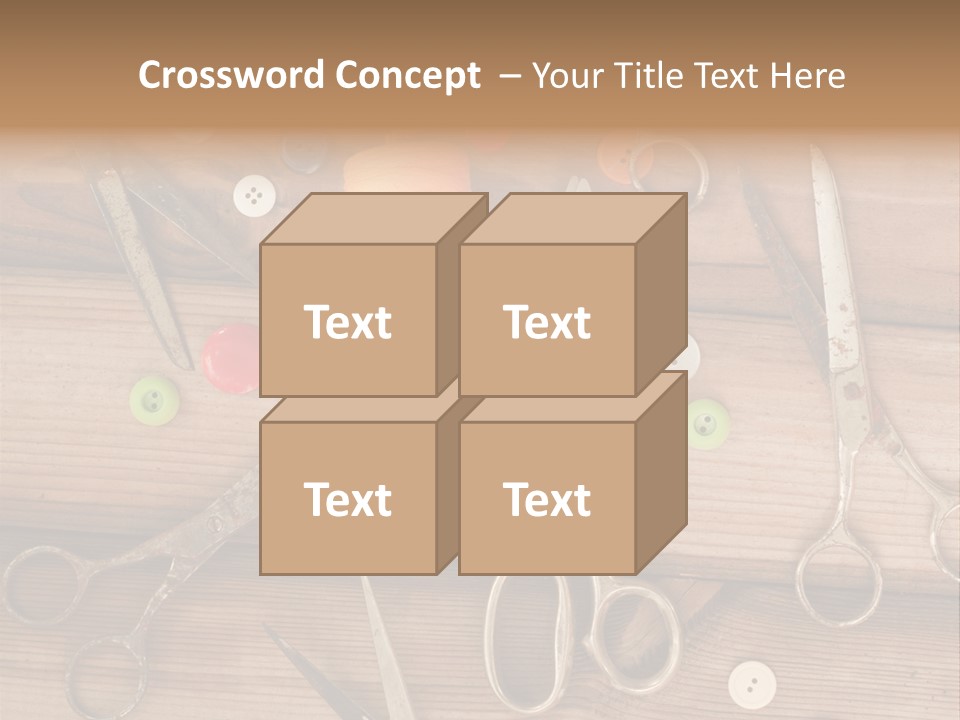 Wood Sew Design PowerPoint Template