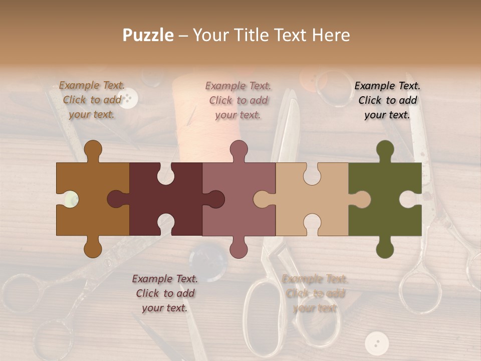 Wood Sew Design PowerPoint Template