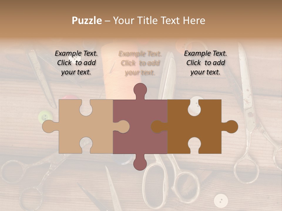 Wood Sew Design PowerPoint Template