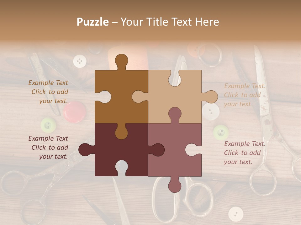 Wood Sew Design PowerPoint Template