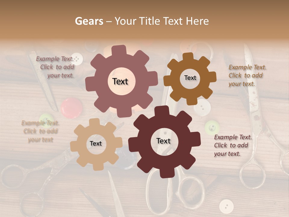 Wood Sew Design PowerPoint Template