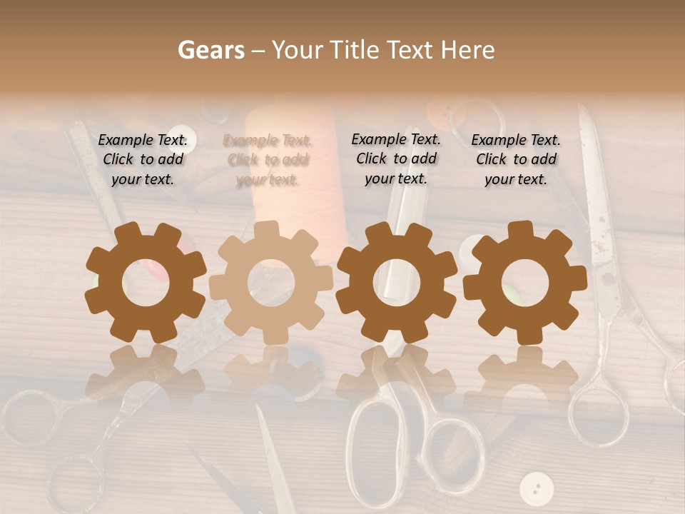 Wood Sew Design PowerPoint Template