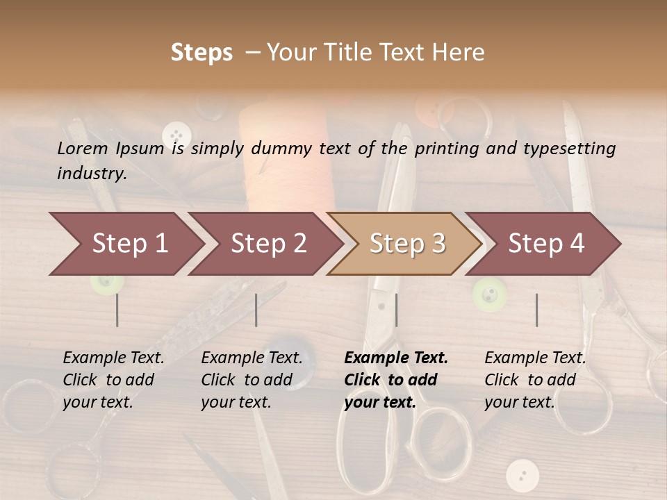 Wood Sew Design PowerPoint Template