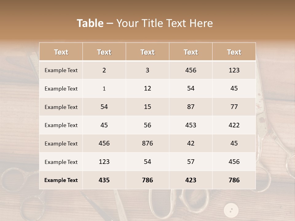 Wood Sew Design PowerPoint Template