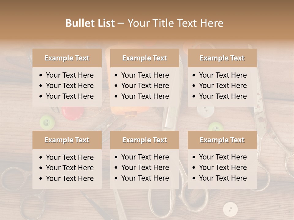 Wood Sew Design PowerPoint Template